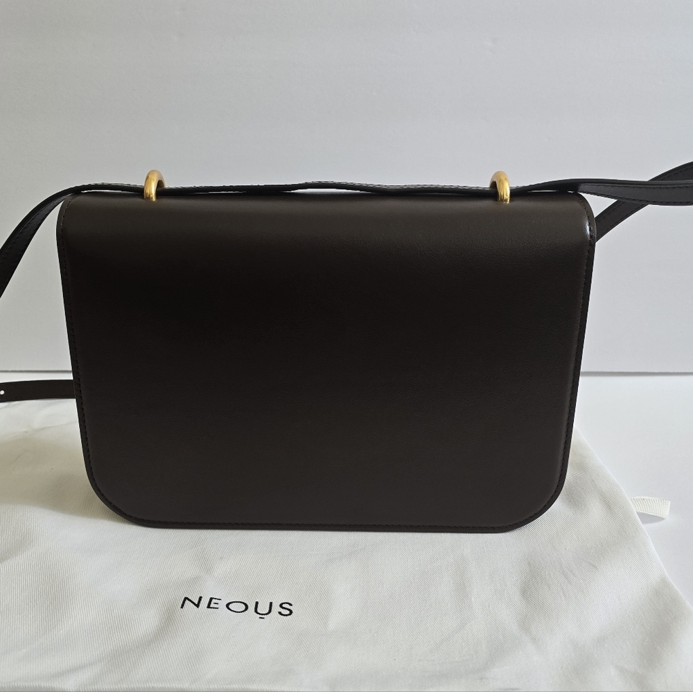 NWOT - Neous Phoenix Leather Shoulder Bag Dark Chocolate - Picture 7 of 15